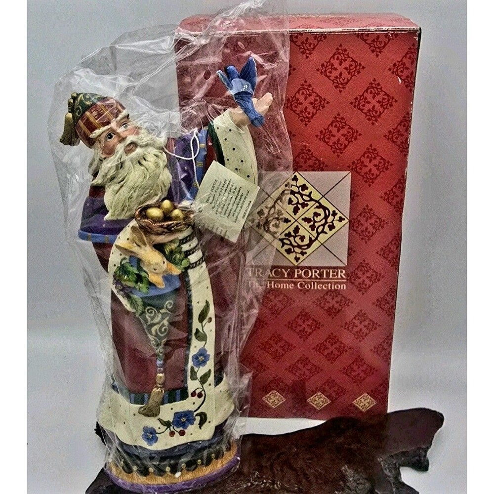Midwest of Cannon Falls Santa Figure with Bird / Nest NOS 1997 Christmas B